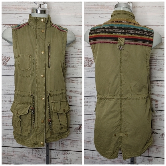 Roots Woven Utility Vest Size XS - Picture 1 of 16